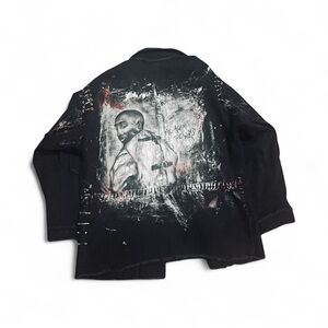 Custom BEULAH large  denim jacket 1/1 Tupac “me against the world” by shei phan